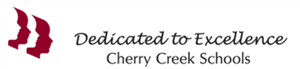 CCSD Logo and "Dedicated to Excellence" Cherry Creek Schools