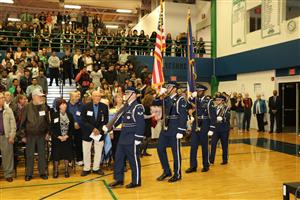 Students, veterans and service members celebrate Vets Week 2017 at Overland High School. 