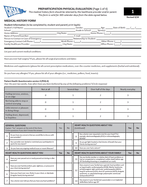 medical form