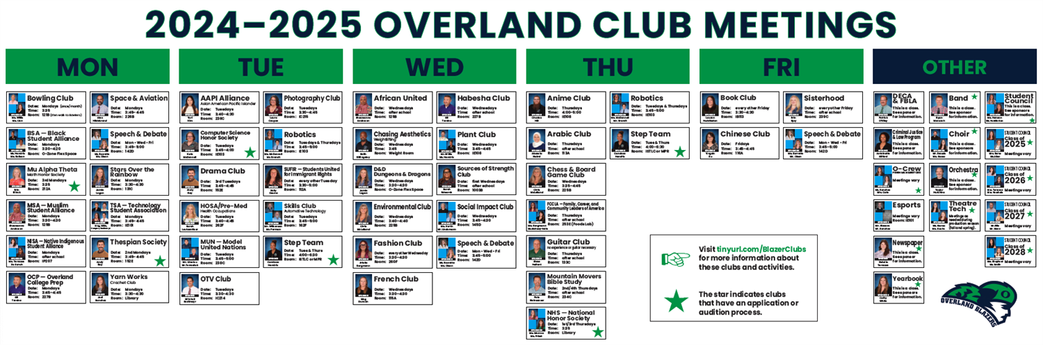 club calendar