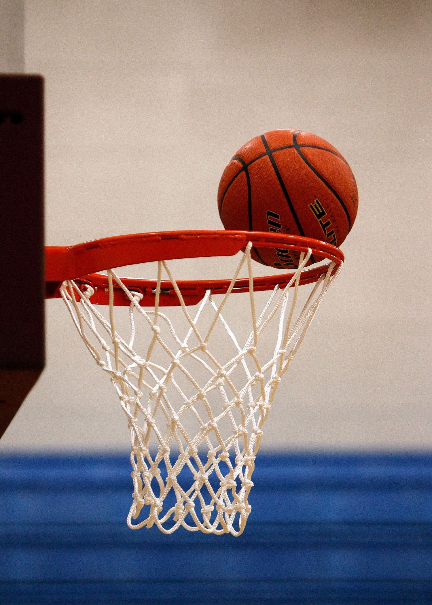 Basketball going into a hoop Basketball going into a hoop