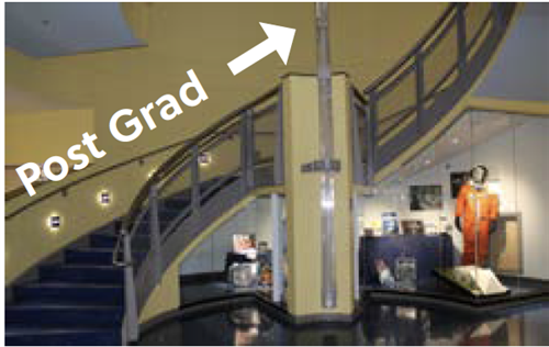 image of staircase leading to Post Grad 