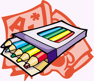 Colored pencils clipart 