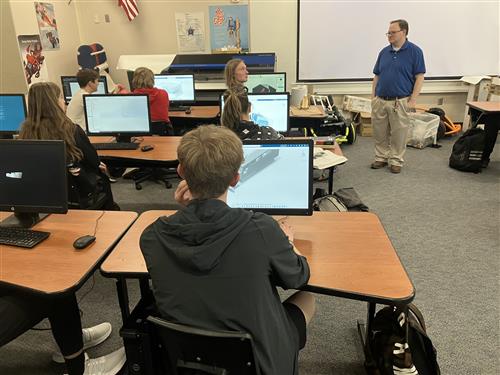 students in Ben Neubel class