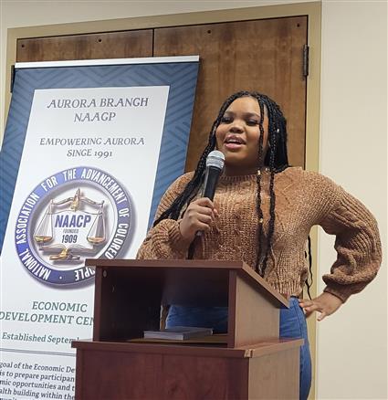CCSD Leadership Academy students present to NAACP Aurora chapter