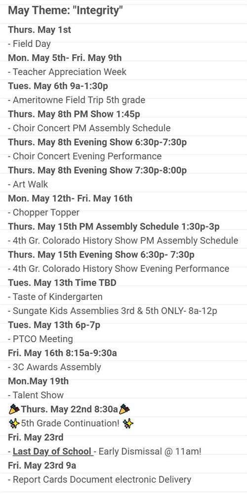 may dates