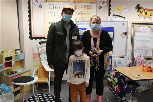 Rebecca Blauw and her student at Timberline Elementary
