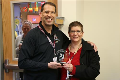 Tina Snider and CCSD Superintendent Dr. Scott Siegfried 