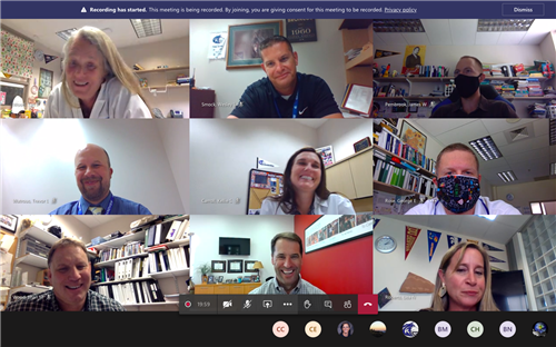 Virtual awards ceremony for GVHS teacher Tari Wood. 