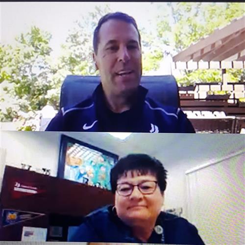 Director of Food and Nutrition Services Kim Kilgore and CCSD Superintendent Dr. Scott Siegfried. 