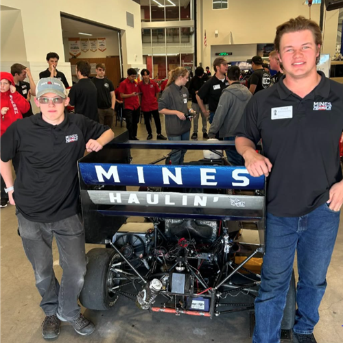  Colorado School of Mines Students with Formula Car
